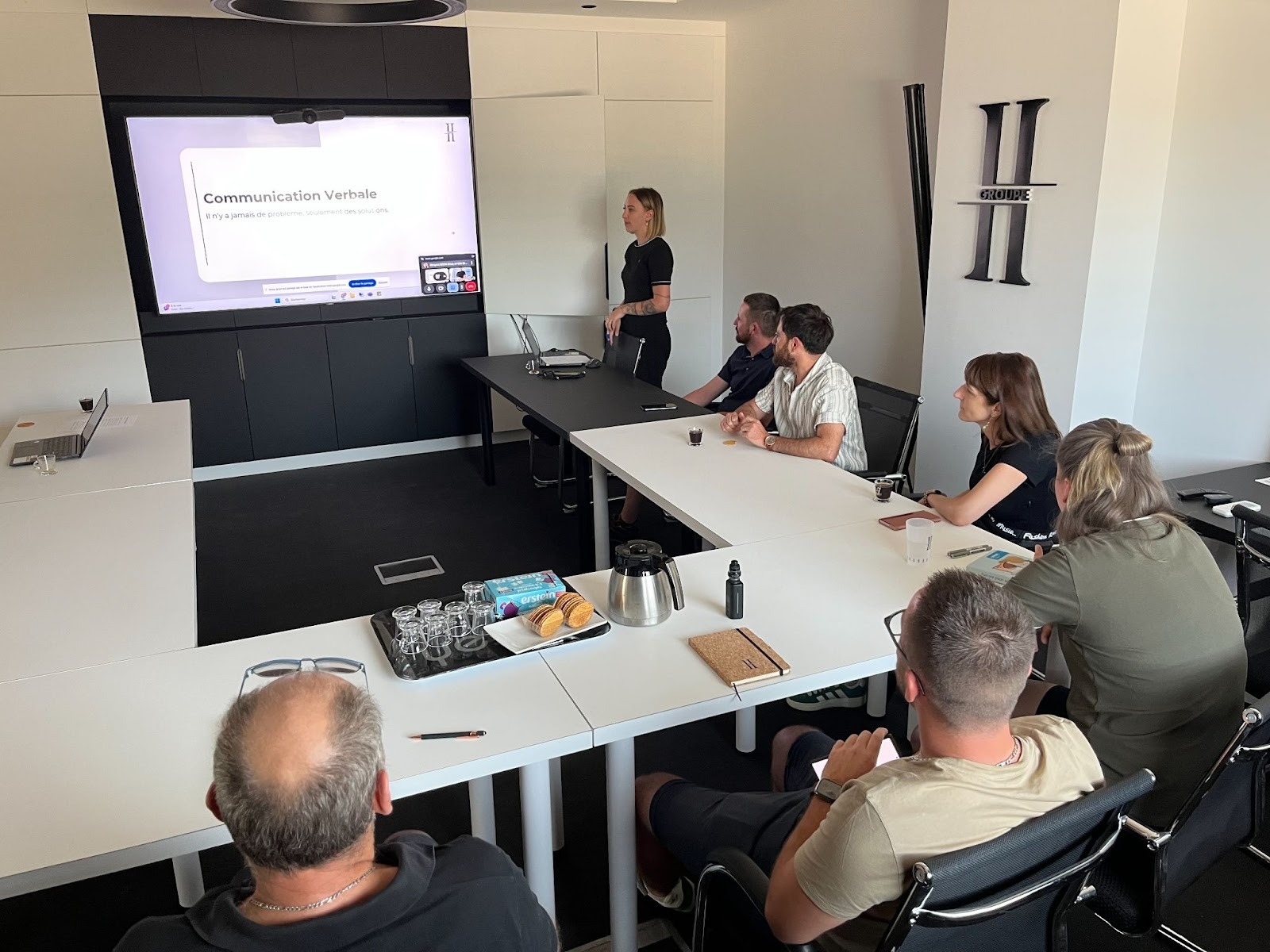 Formation continue au sein de notre filiale H Agencement lors d'un Atelier Groupe H